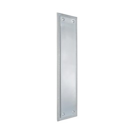 Infinity Decor Georgian Style Satin Chrome Finger Push Plate 290 x 67mm - Solid Brass Door Push Plate Ideal for Internal or External Door Gates
