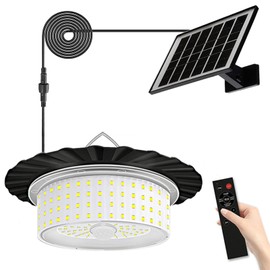 ABZXT Solar Outdoor Pendant Light IP65 Waterproof Motion Sensor Auto Dusk to Dawn Powered for Patio Barn Garden Pathway Yard Lawn Balcony Chicken Coop Bullpen Pig Pen Stables Tents