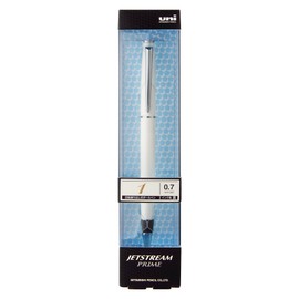 Mitsubishi Pencil SXK300007PA.1 Oil-based Ballpoint Pen, Jetstream Prime, Rotating Type, 0.7, Pearl White, Easy to Write
