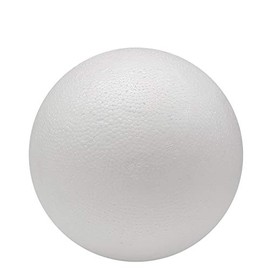 Crafjie Craft Giant Styrofoam Balls (8 inch, 1Pack), Arts and Crafts Supplies, Smooth Large White Polystyrene Foam Balls, Holiday Crafts Making and School Projects and Modeling Projects.