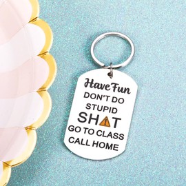Dont Do Stupid Shitkeychain,Christmas Stocking Stuffers for Teen Boys Girls Kids,Off to College Student Gifts for Girls Boys,Valentines Day Birthday Gifts for Son Daughter,Stocking Stuffers for Kids