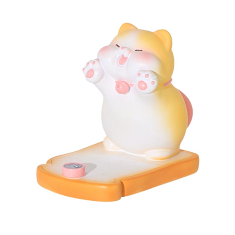 Cute Cat Cellphone Holder Resin Mini Portable Mobile Phone Stand