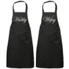 60 Second Makeover Limited Couples Hubby Wifey Black Apron Set