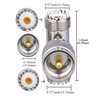 TUOLNK Triple Tee Connector UHF Male to Dual UHF Female