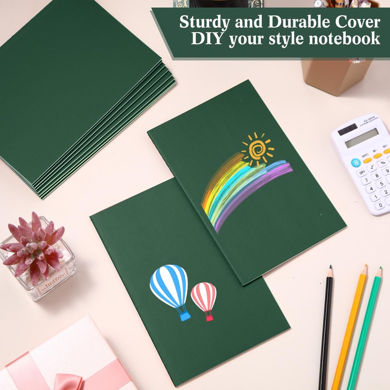 Mimorou 100 Pcs Kraft Notebook Journals 5.5 Inch x 8.3