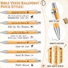 Bible Verse Ballpoint Pen Wood Bamboo Christian Pen Retractable Inspirational
