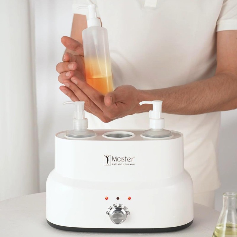 Master Massage Patent Convenient 3-Bottle Automatic Massage Oil Warmer Heater