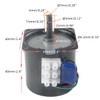 CHANCS 60KTYZ Mini Gearbox Electric Motor AC 110V 30-36RPM CW/CCW