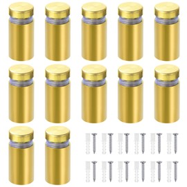 Faankiton 16PCS Stainless Steel Advertising Screws, Sign Standoff Screws, Advertisement Fixing Screws, Stainless Standoff Bolts, Glass Standoffs Nail, Glass Standoff Bolt (16x30mm)