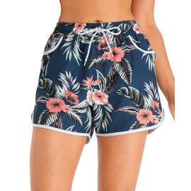 APTRO Women Swim Shorts Board Shorts Swimming Surf Beach Shorts Bikini Bottoms Quick Dry Ladies Swim Trunks WS214 Navy M