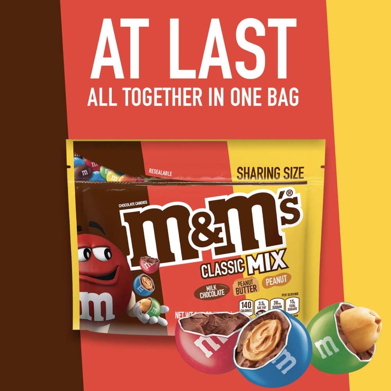 M&M'S Classic Mix of Peanut, Peanut Butter & Milk Chocolate