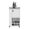 Fraser Six-Bottle Wine Rack Bar Cart with Casters Built-In Wine