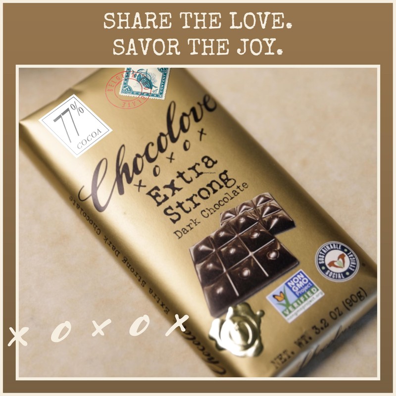 Chocolove Extra Strong Dark Chocolate Bars | 77% Cocoa |