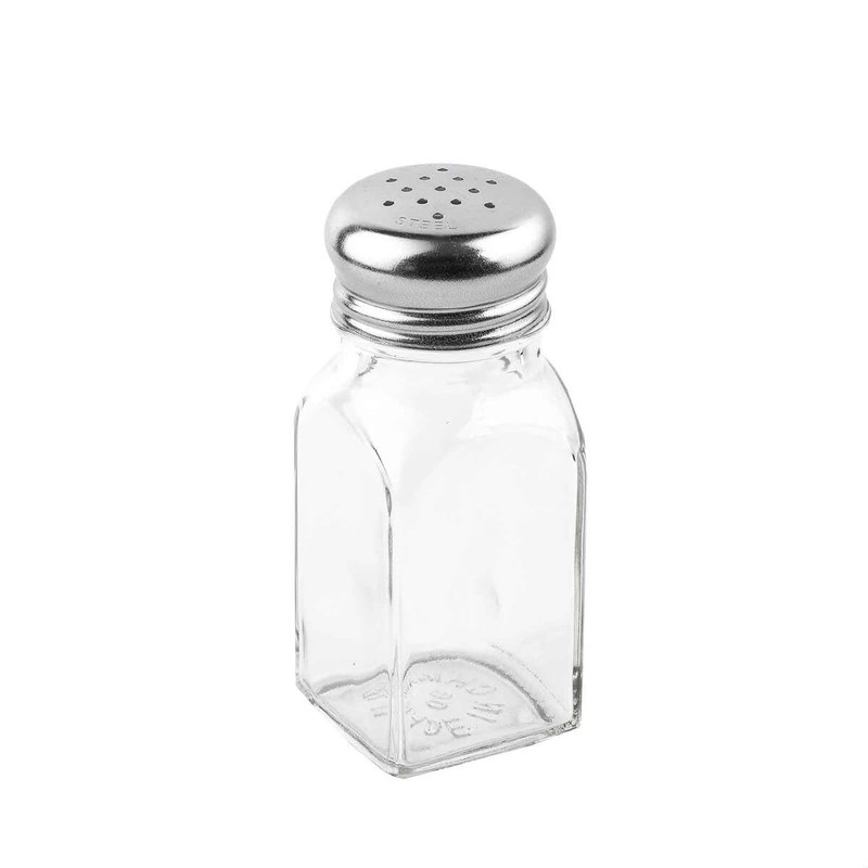 Tablecraft 2 oz. Square Salt & Pepper Shakers, Stainless Steel