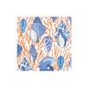 Caspari Shell Toile Paper Cocktail Napkins in Coral & Blue