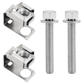 2 Pack Exhaust Manifold Flange Bolts U Nuts Hardware Kit 03442 for Ram 1500 2011-2024 for Durango Dakota 2004-2010 for Jeep Wrangler 2007-2012 6036734AA 6036684AA 55366000AA