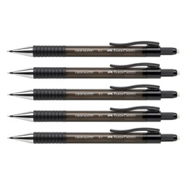 Faber-Castell Grip Matic 205204 Mechanical Pencil Black Pack of 5 Hardness B Lead 0.5 mm with Eraser