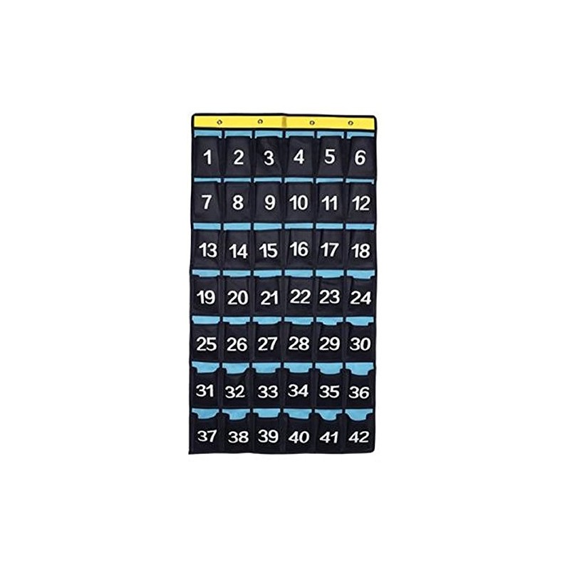 NIMES Numbered Organizer Classroom Pocket Chart for Cell Phones Calculators
