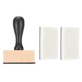 sourcing map Mini Ink Blending Tool Set, Ink Paints Applicator Mixing Tools with 2pcs Flat Foam Refills for Scrapbooking Craft Painting Drawing Blending,Black