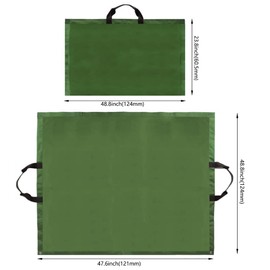 Leaf Bag for Collecting Leaves Reusable Garden Yard Waterproof 2 IN 1 Waste Bags Leaf Tarp Trash Canvas Heavy Duty Storage Lawn Container Collapsible with Handle (Bag-2)