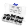 70Pcs M3/M4/M5/M6/M8/M10, Black Acorn Nuts Standard 8-32 Hardware Nuts Nylon