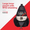 TOTINIT Trifecta Crossbody Sling Bag - Double Water Bottle Holder