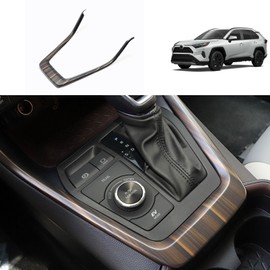 TUBAIZAI Car Accessories Compatible with Toyota RAV4 2024 2023 2022 2021 2020 Center Console Gear Shift Control Panel Side Cover Interior Frame Trim ABS(Peach Wood Style)