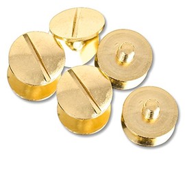 Figures Toy Company Set of 5 Gold Replacement Screws Compatible with WWE, ROH, TNA, UFC Replica Belts