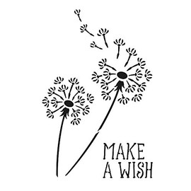 Make a Wish Dandelion Stencil DIN A4