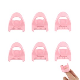 2 Sets Edge Stitch Lock and Sewing Gauge, 3 Sizes Sewing Templates,2/3/4mm Edge Sewing Lockranding Tool,Sewing Needle Gauge Measuring Tool,Quilting Stitching Aids for Beginners, DIY Sewing Tools(Pink