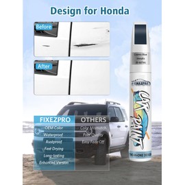 FIXEZPRO B-607M Cosmic Blue Metallic Car Touch Up Paint for Honda, Color Match Auto Paint Repair Pen,Professional Car Scratch Repair Remover Pen Quick Drying, Easy to Use