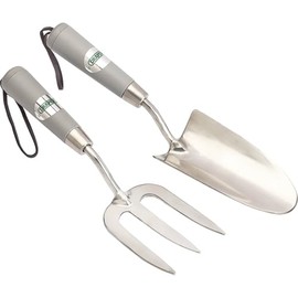 Draper 83773 Hand Fork and Trowel Set - Stainless Steel (2-Piece), 32.6 x 18.6 x 5.4 cm