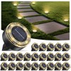 vighep Mini Solar Ground Lights, 24 Pack Solar Lights Outdoor