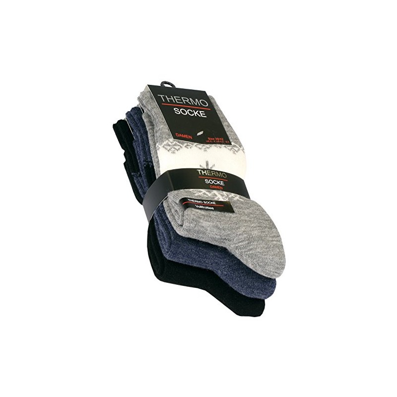 VCA 3 Pairs of Women's Thermal Socks, Winter Socks with