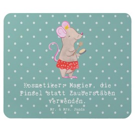Mr. & Mrs. Panda Mauspad Kosmetiker: Magier, die Pinsel statt Zauberstäben verwenden. - Geschenk, Berufsliebe, Schönheit, Entspannung, Mauspad Büro,
