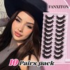 Faux Mink Lashes Fluffy Cat-Eye Lashes D Curl False Eyelashes