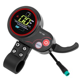 TF-100 5 Pin Electric Scooter LCD Display and Thumb Throttle, 36V-48V Ebike Thumb Throttle Controller with Waterproof Speedometer Panel for Kugoo M4/Pro and Other Protocol 2 Electric Bike Scooters