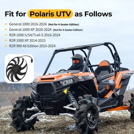 M MATI Radiator Cooling Fan Kit for Polaris RZR 900 1000 General 1000-2Seater 2412447 2413207