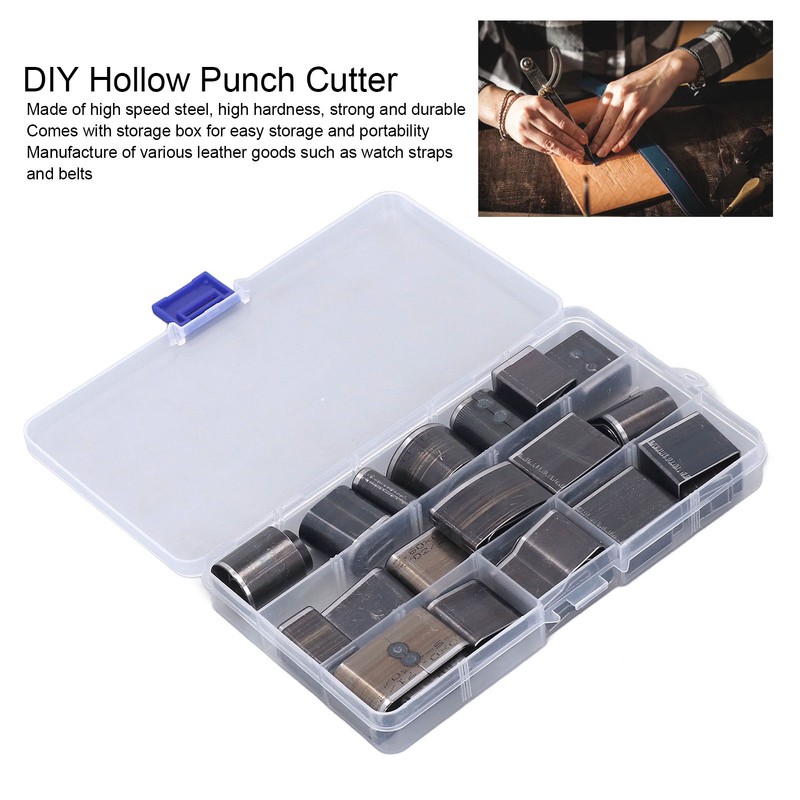 52Pcs Hollow Punch Cutter Set High Speed Steel Practical Leather