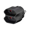 Goobay 51002 Socket Adaptor to 2-Way Euro Socket, Double Plug,