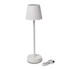 Two's Company Scalloped Edge Shade LED Cordless Table Lamp, 14.5-Inch,