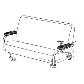 COUNTERPART AUTOMOTIVE 1969 1970 1971 1972 CHEVY BLAZER OR SUBURBAN SADDLE REAR SEAT ARM RESTS PAIR