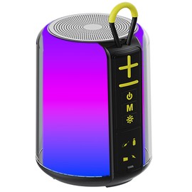 CofunKool Portable Bluetooth Speaker with 8W Loud Stereo Sound, RGB Light, TF-Card/USB Flash Drive/AUX Input, Wireless BT 5.3 Dual Stereo Pairing, for Home Outdoor Travel
