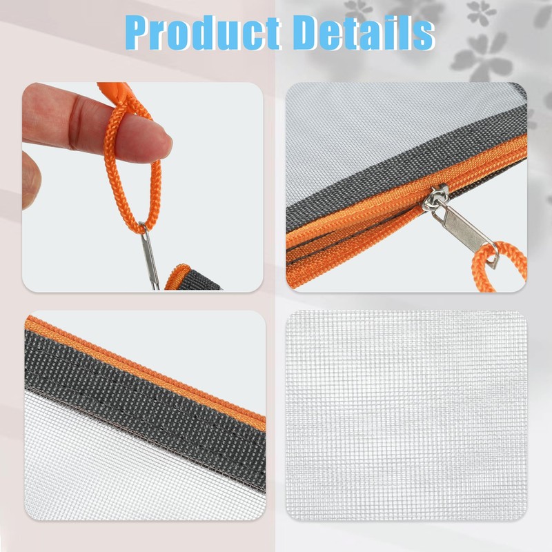 VOCOSTE Mini Zipper Mesh Bag Mesh Zipper Bag Storage Pouch