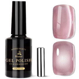 Biutee Magnetic Nails, Gel Nails, Color Gel, Cat Eye, Cat Eye Effect, Large Capacity, 0.5 fl oz (15 ml), Magnet, Cat Eye, Gel, Fine Particular Glitter, Diamond Gel, Magnetic Included, Brilliant