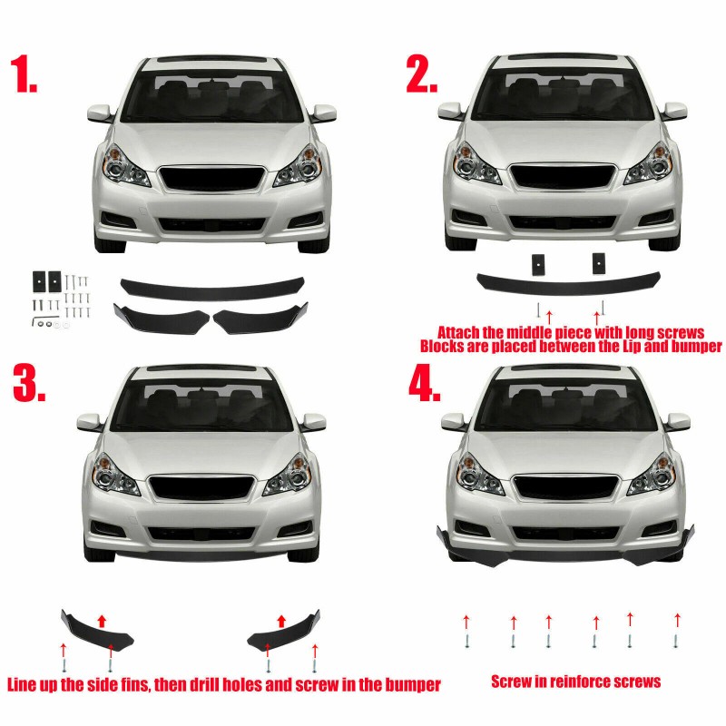 For Ford Taurus SHO Front Rear Bumper Lip Spoiler Body