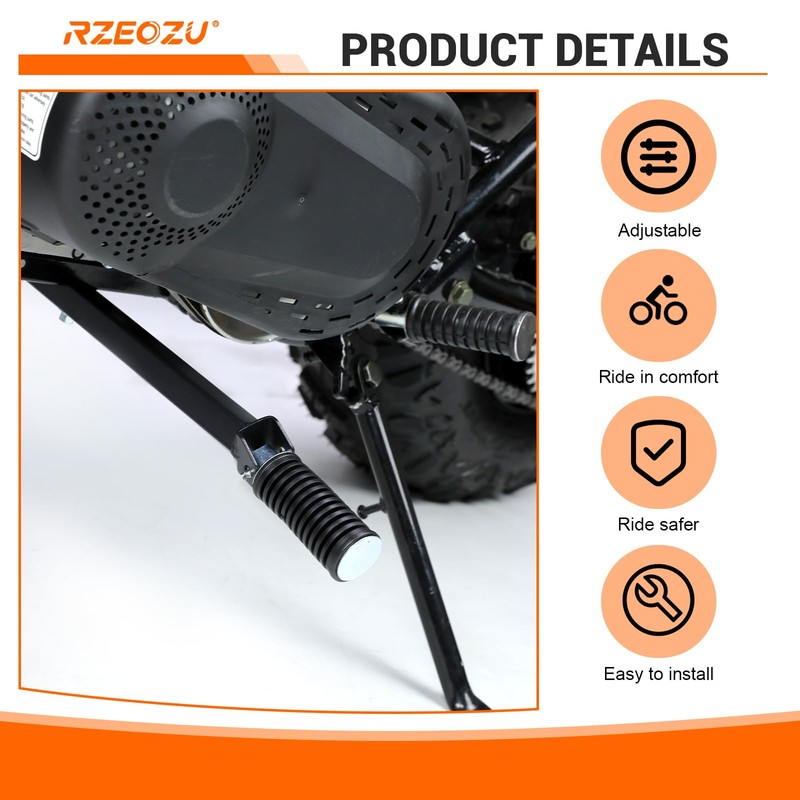 RZEOZU Mini Bike Foot Pegs Mount Bracket Repositioning for MB200
