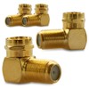 4 x F-angle plug, high end antenna plug, angle adapter,