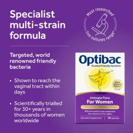 Suplemento Optibac Probióticosprebióticos De Intimate Flora For Women De 30 Un                                                                        