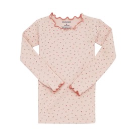 AVAUMA Baby Boys Girls Pajama Set 6M-7T Kids Cute Toddler Snug fit Flower Pattern Design Pjs Cotton Sleepwear Ruffled Shirring (Momo.Pink/PkFlower.XL)